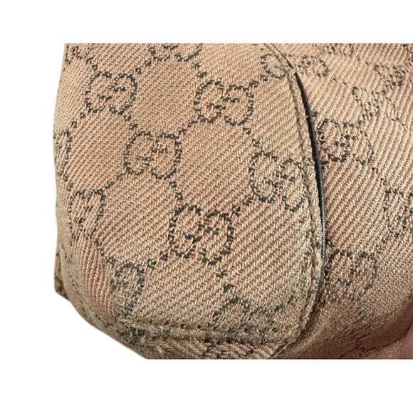 Gucci Vintage Medium GG Web Brown Denim and Leather Shoulder Bag (GGXX150) - Picture 8 of 15